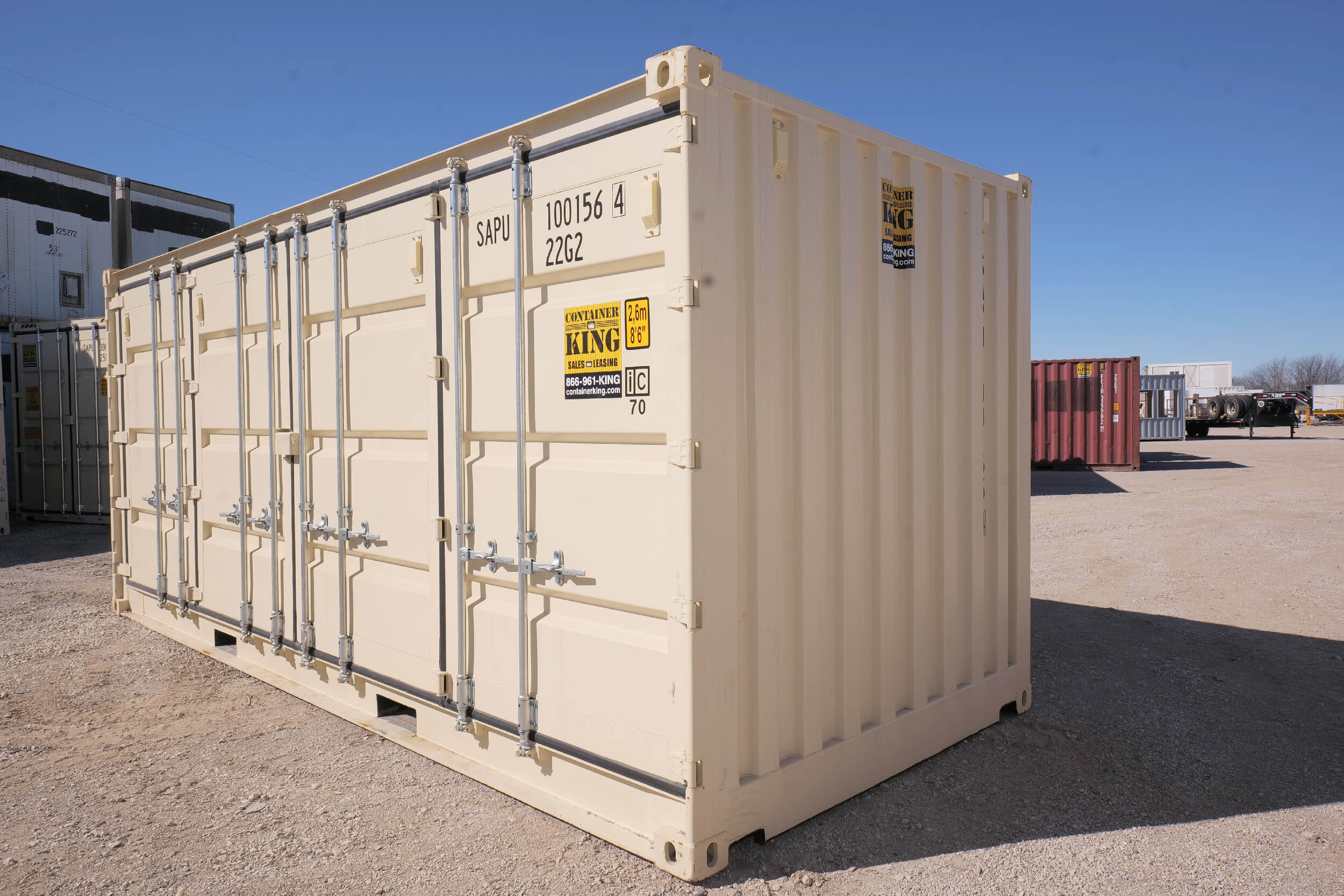20ft One-Trip Open Side Doors Container for Sale - Image 2