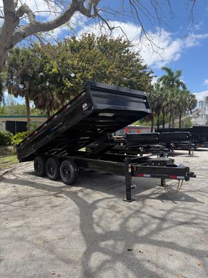 New 2026 Load Trail 8 x 16 Low Side Deckover Dump Trailer 21k GVWR
