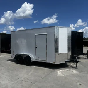 7x14TA Titanium Cargo Trailer White