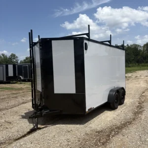 7x14TA2 Trojan Cargo Contractor Trailer White Blackout Package - Image 4