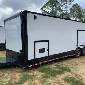 8.5x28TA Xtreme Race Trailer White Blackout Package